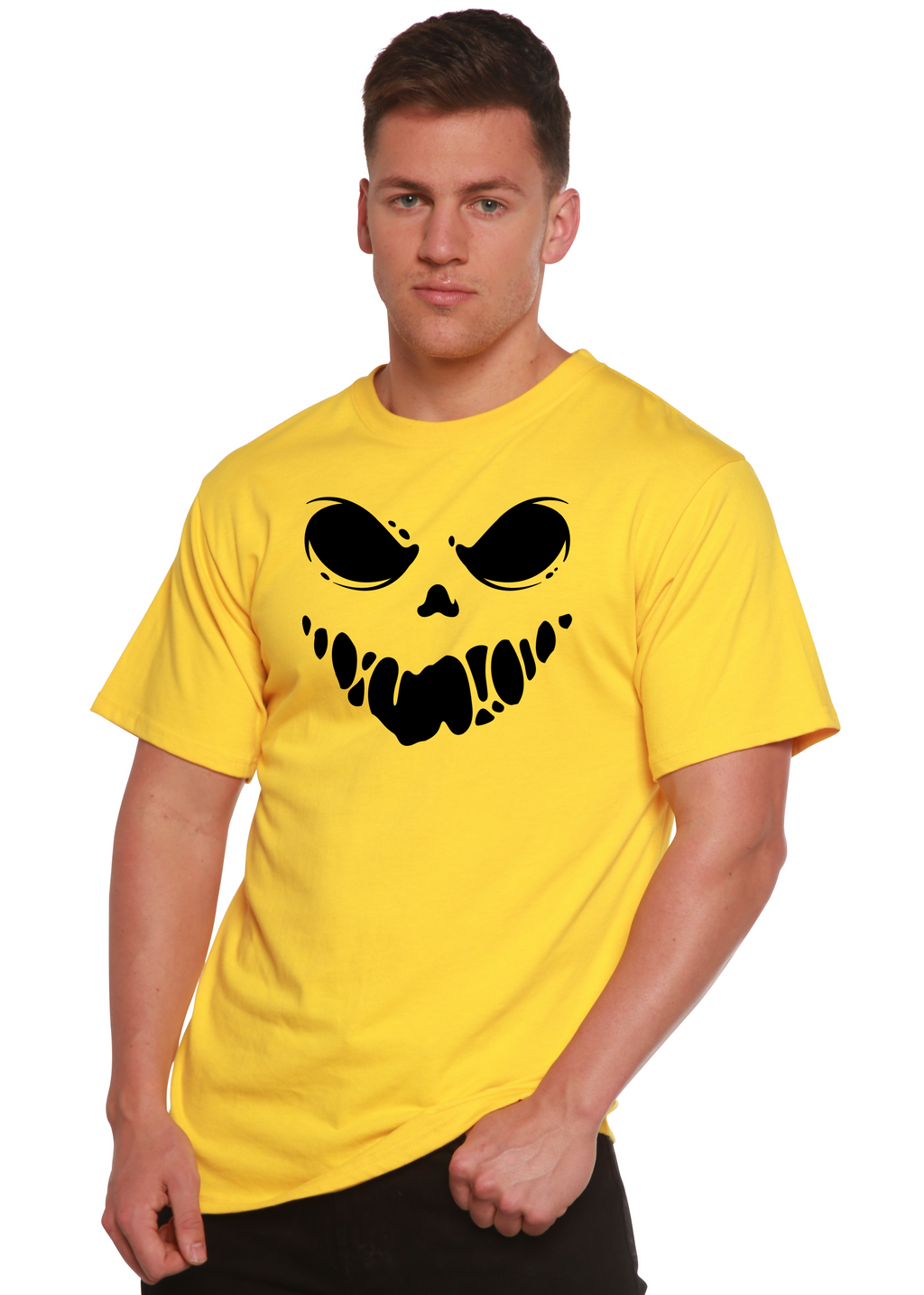 Halloween Boo Men's Bamboo Viscose/Organic Cotton Short Sleeve Graphic T-Shirt