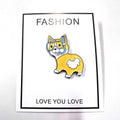 Fun Corgi Enamel Pin with Diving Goggles – Perfect for Bags & Hats