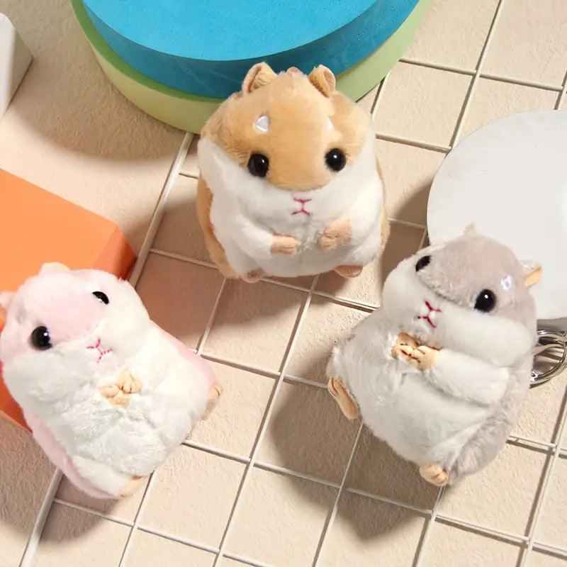 Cute Hamster Backpack Charm Keyring for Animal Lovers