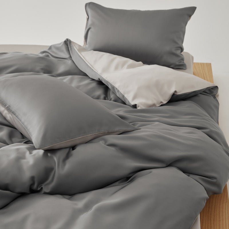 Adeline Pastel Silky Cooling TENCEL™ Bedding Set / Gray