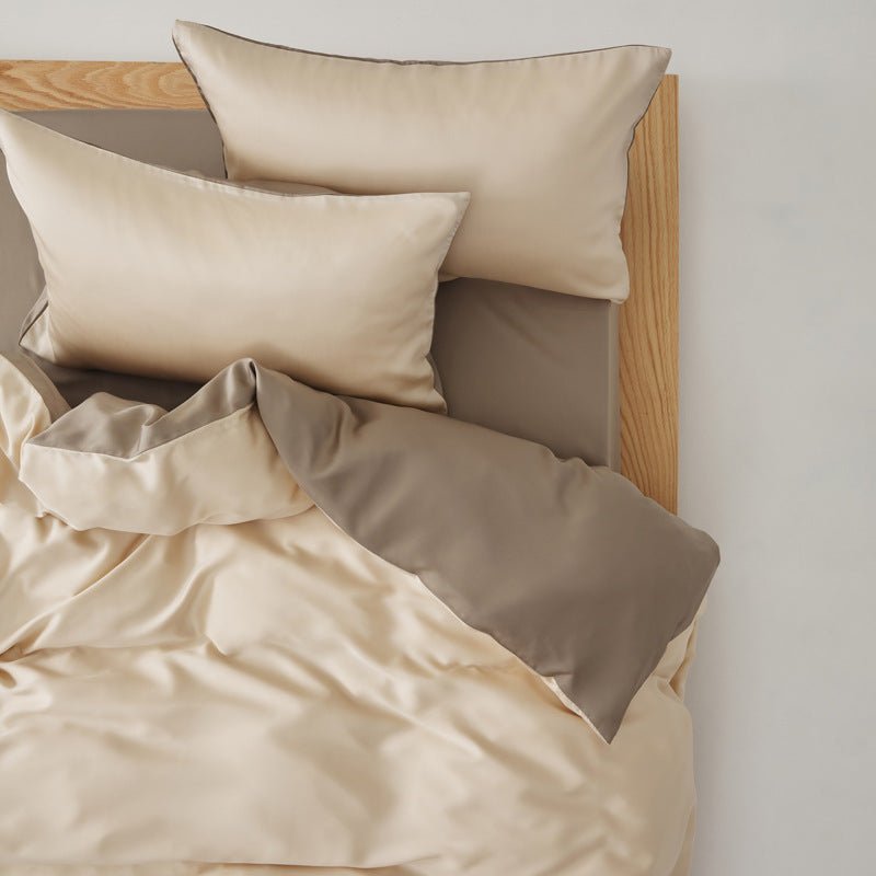 Adeline Pastel Silky Cooling TENCEL™ Bedding Set / Brown