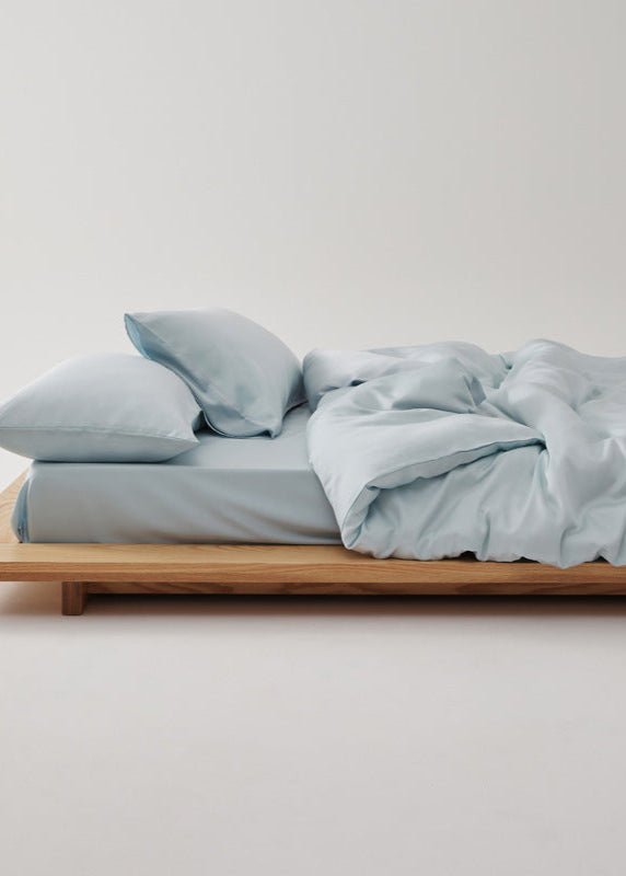 Adeline Pastel Silky Cooling TENCEL™ Bedding Set / White
