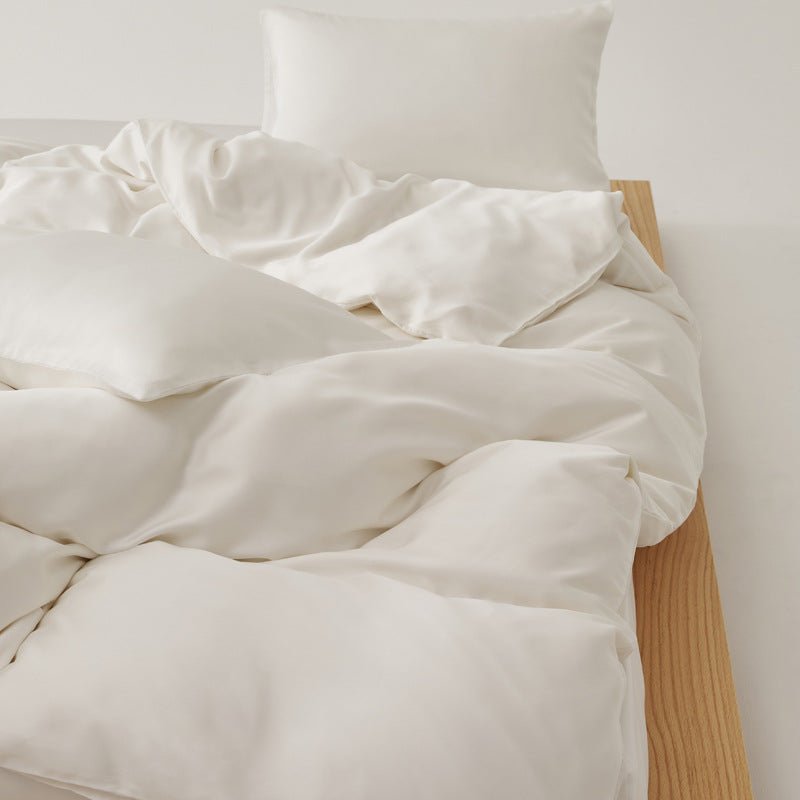 Adeline Pastel Silky Cooling TENCEL™ Bedding Set / White