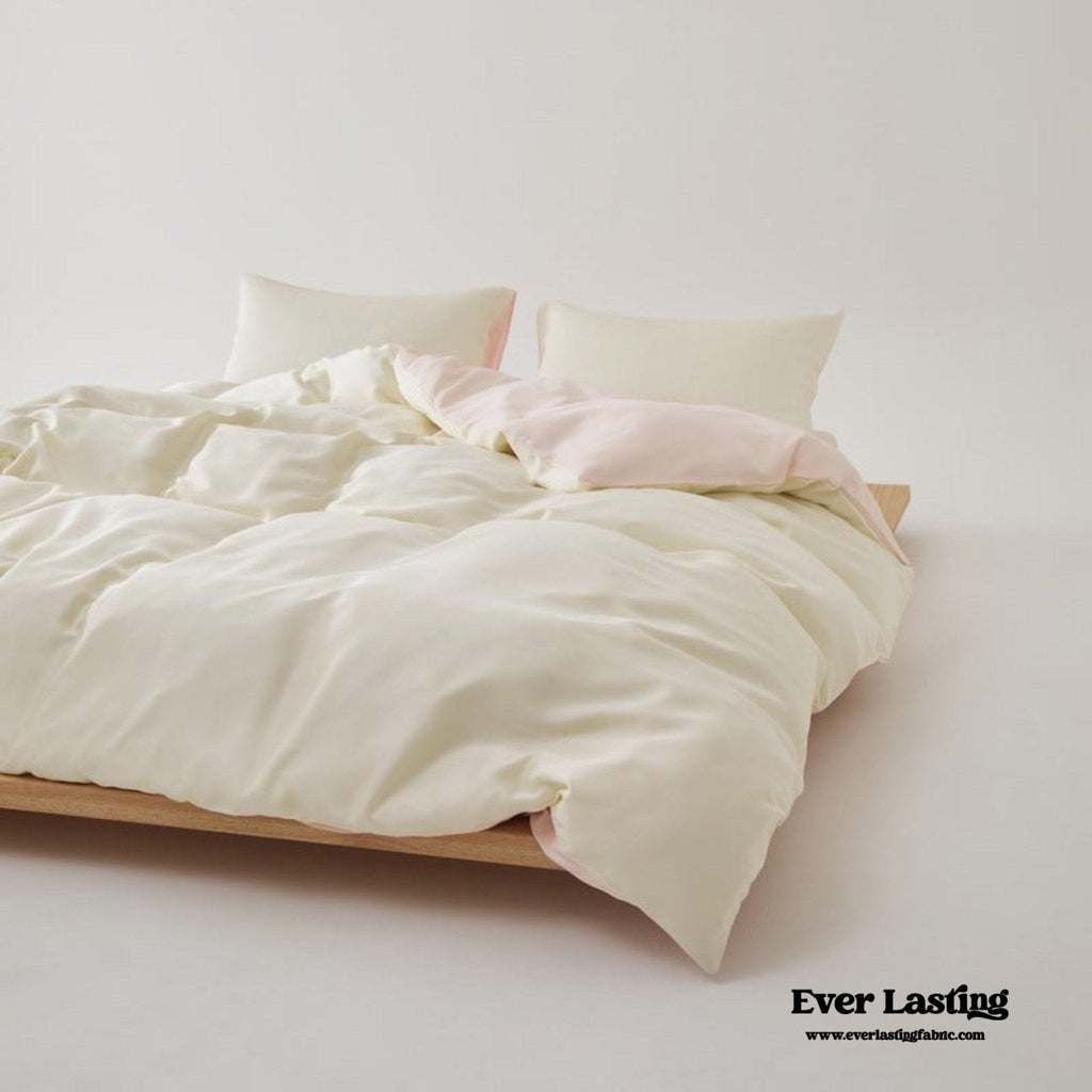 Adeline Pastel Silky Cooling TENCEL™ Bedding Set / Cream