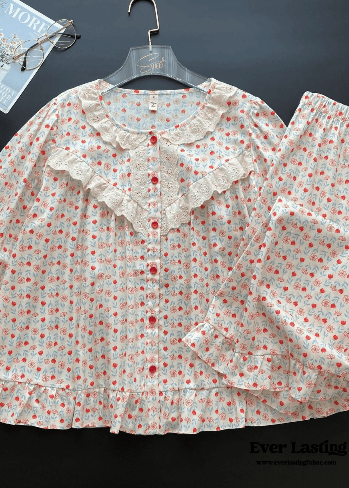 Amie Lace Spring Floral Pajamas