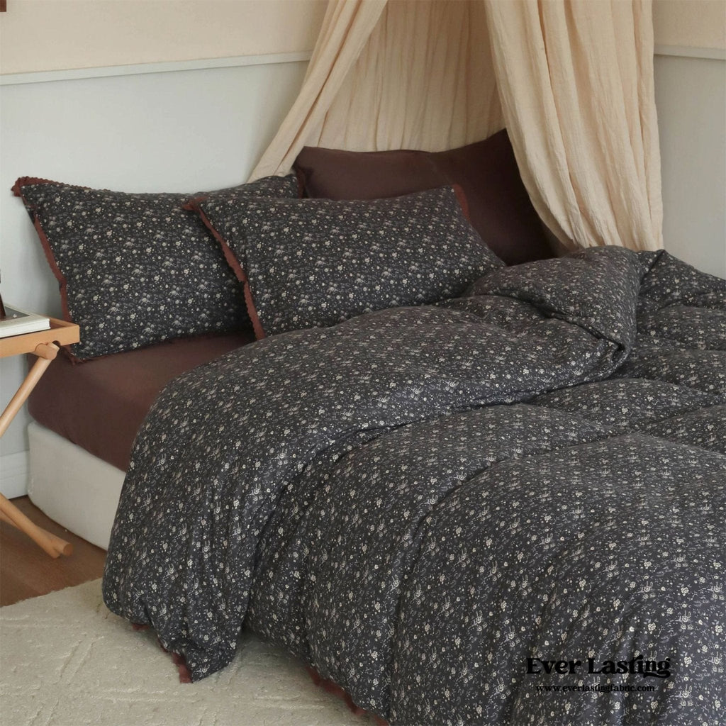 Anaya Rose French Vintage Bedding Set / Black + Brown
