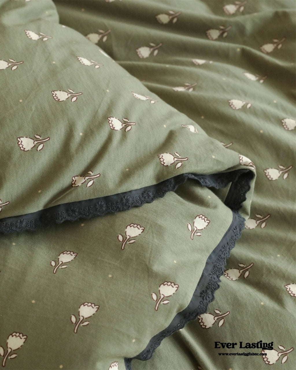 Anaya Rose French Vintage Bedding Set / Black + Brown