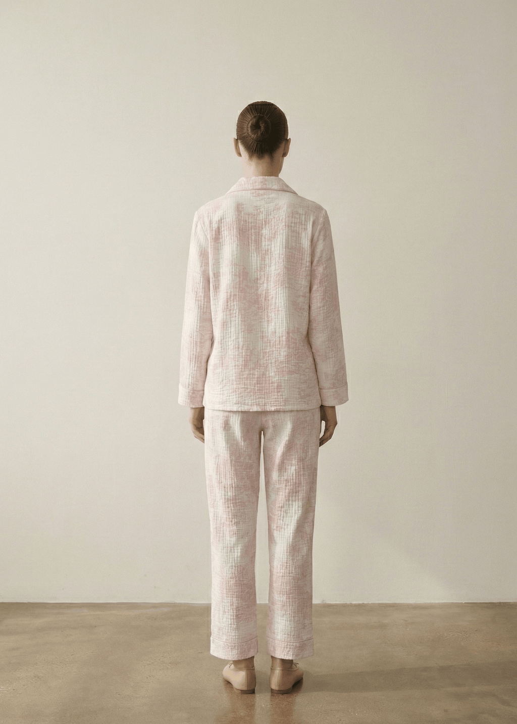 Blush Mist Cotton Pajama Set / Pink