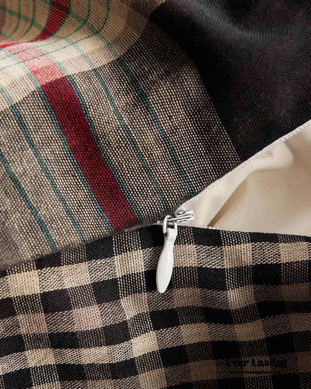 British Vintage Plaid Bedding Set / Brown