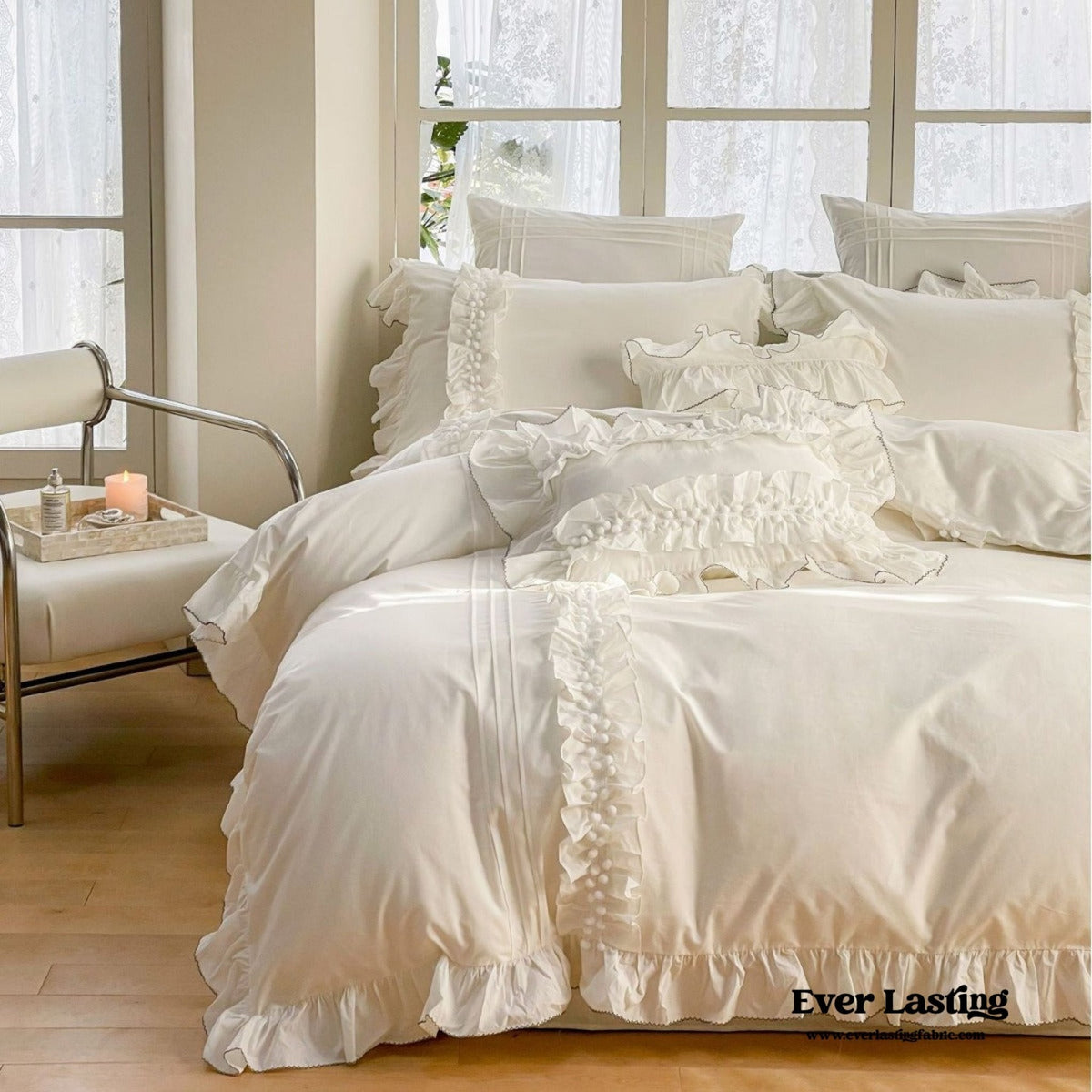 Clémence French Cottage Lace Bedding Set