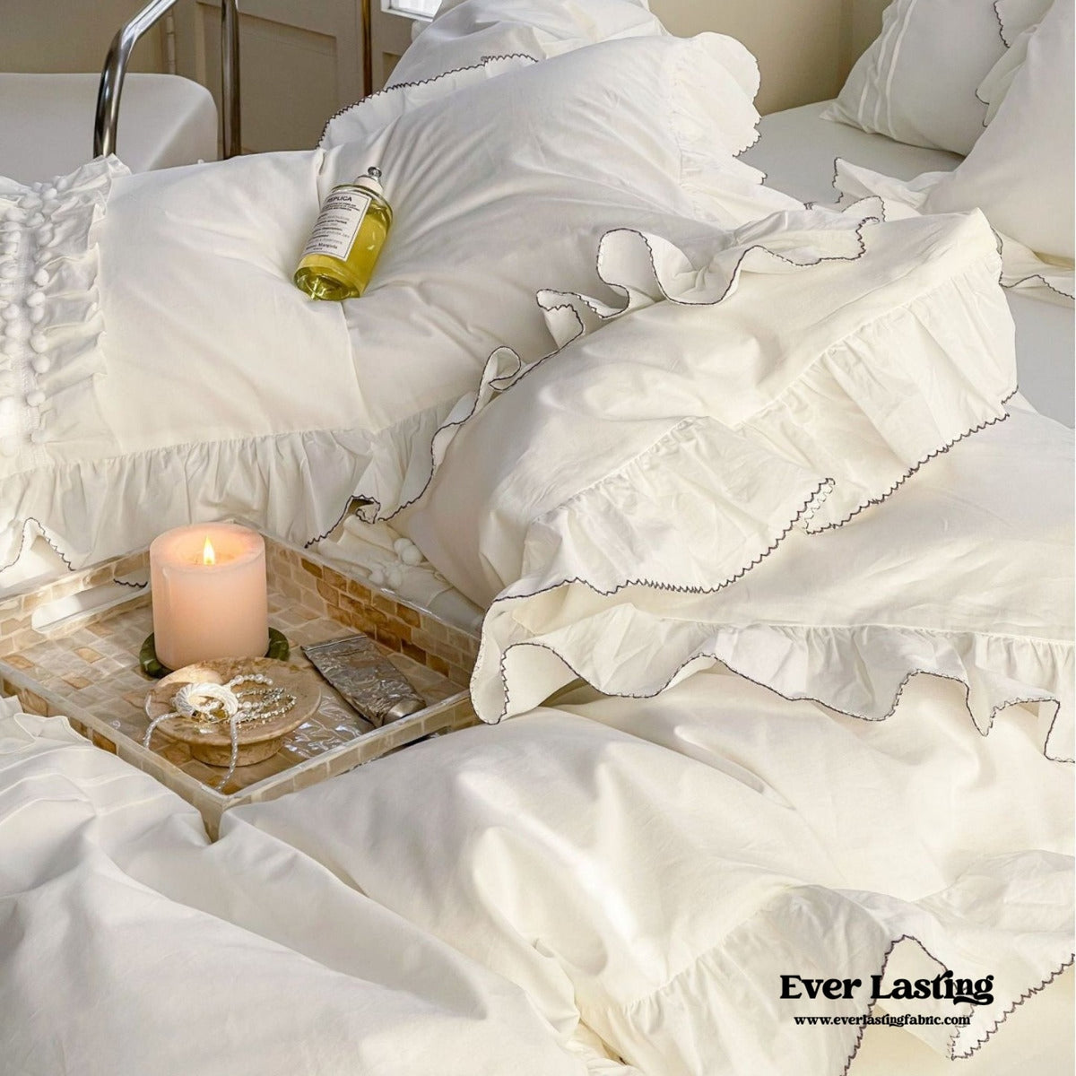 Clémence French Cottage Lace Bedding Set