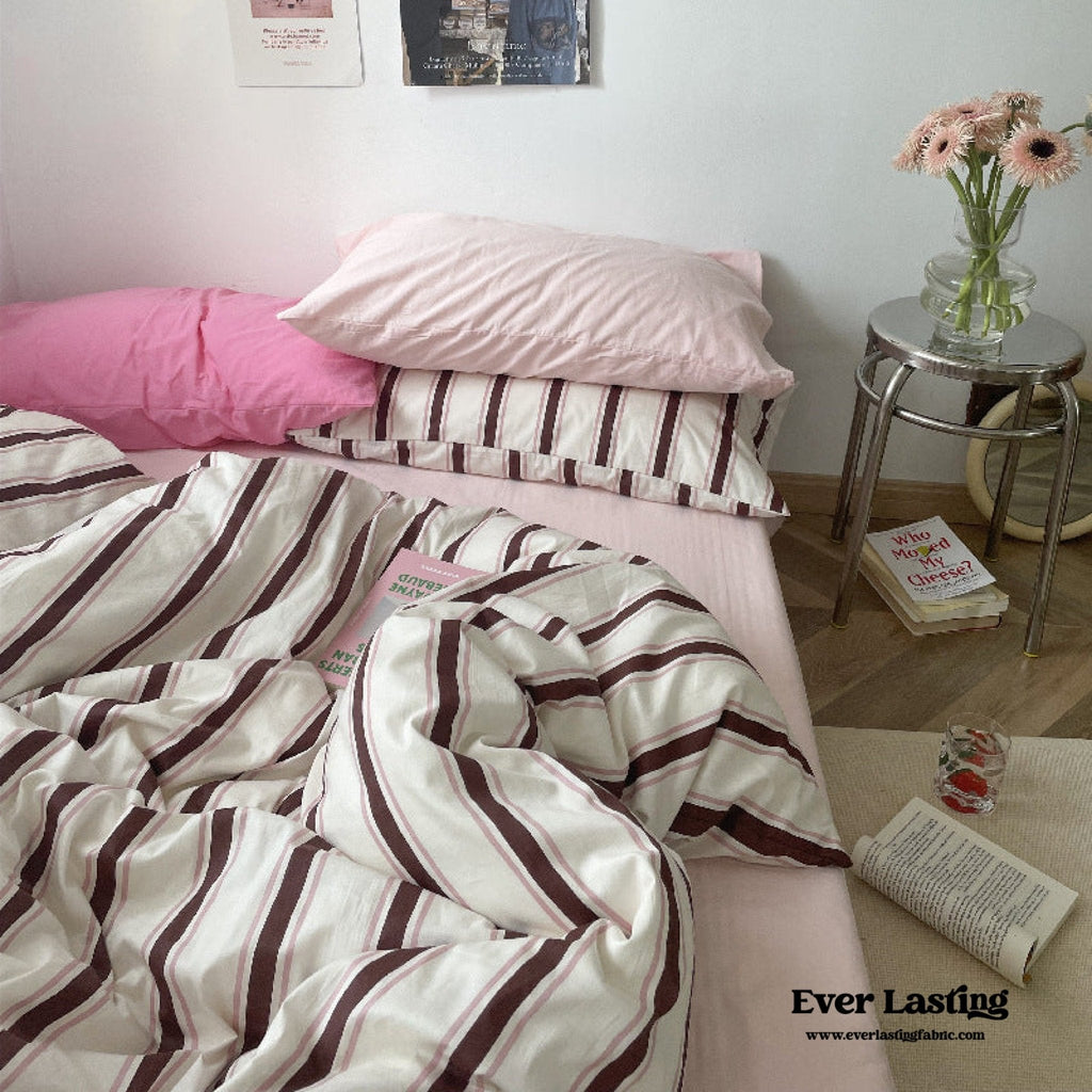 Cozy Washed Cotton Striped Duvet Cover