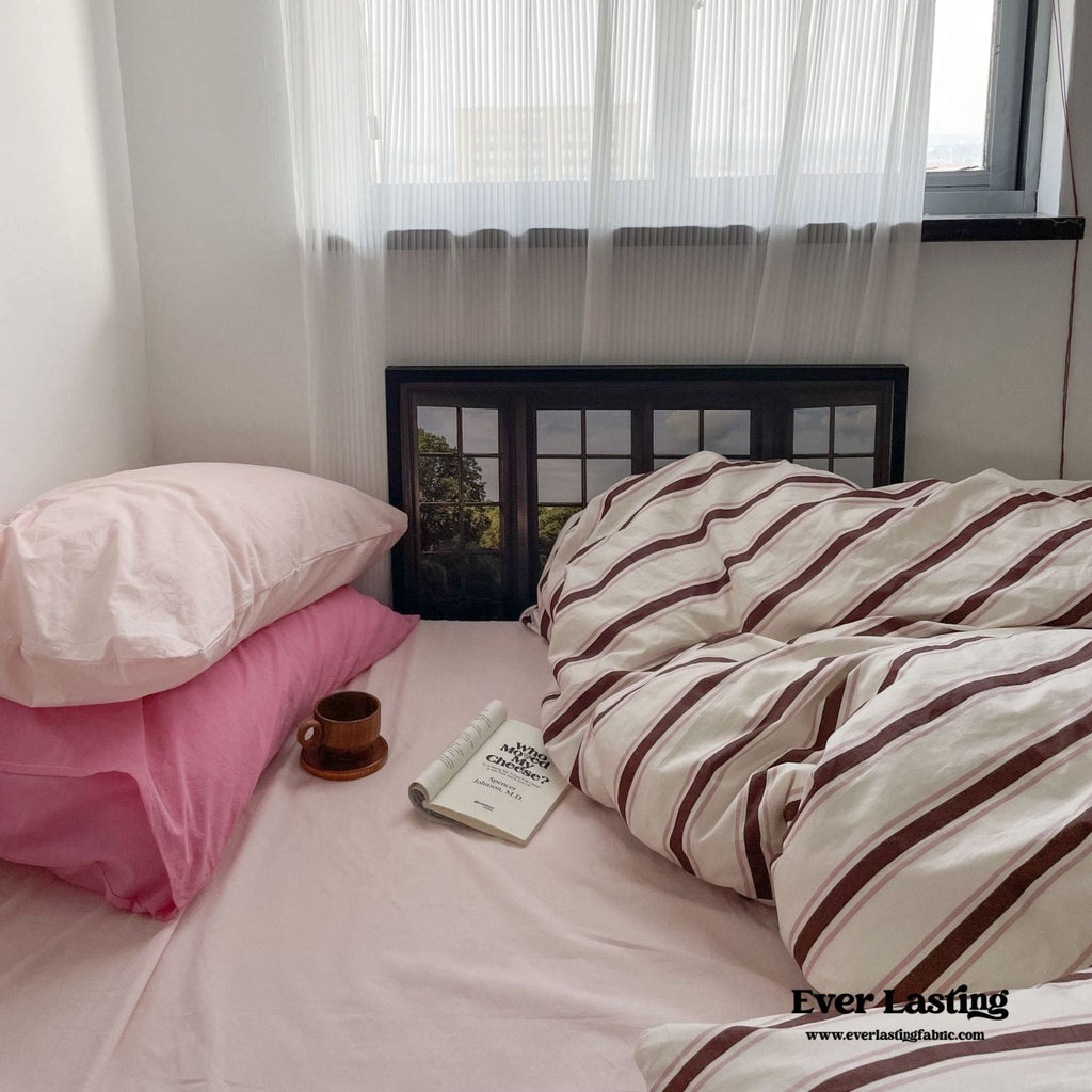 Cozy Washed Cotton Striped Duvet Cover