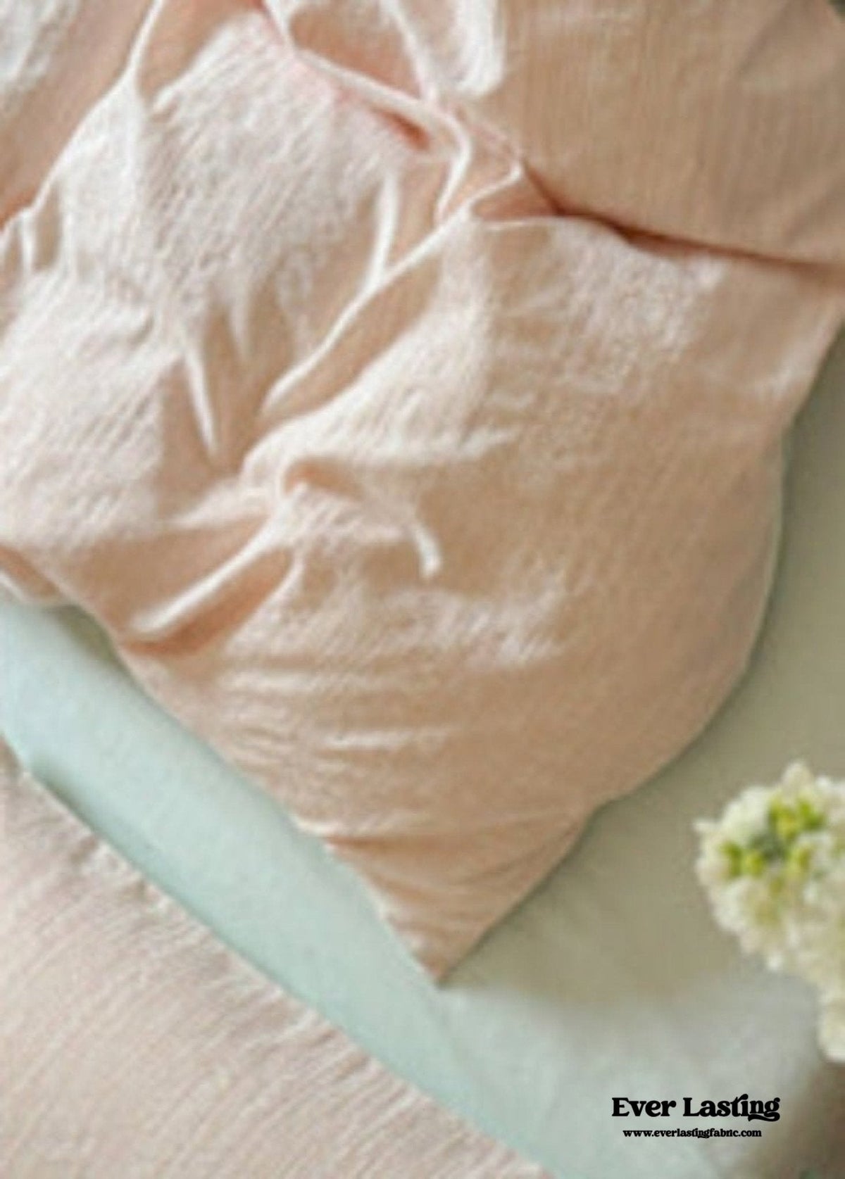 Emma Duo Striped Jacquard Bedding Set / Cream