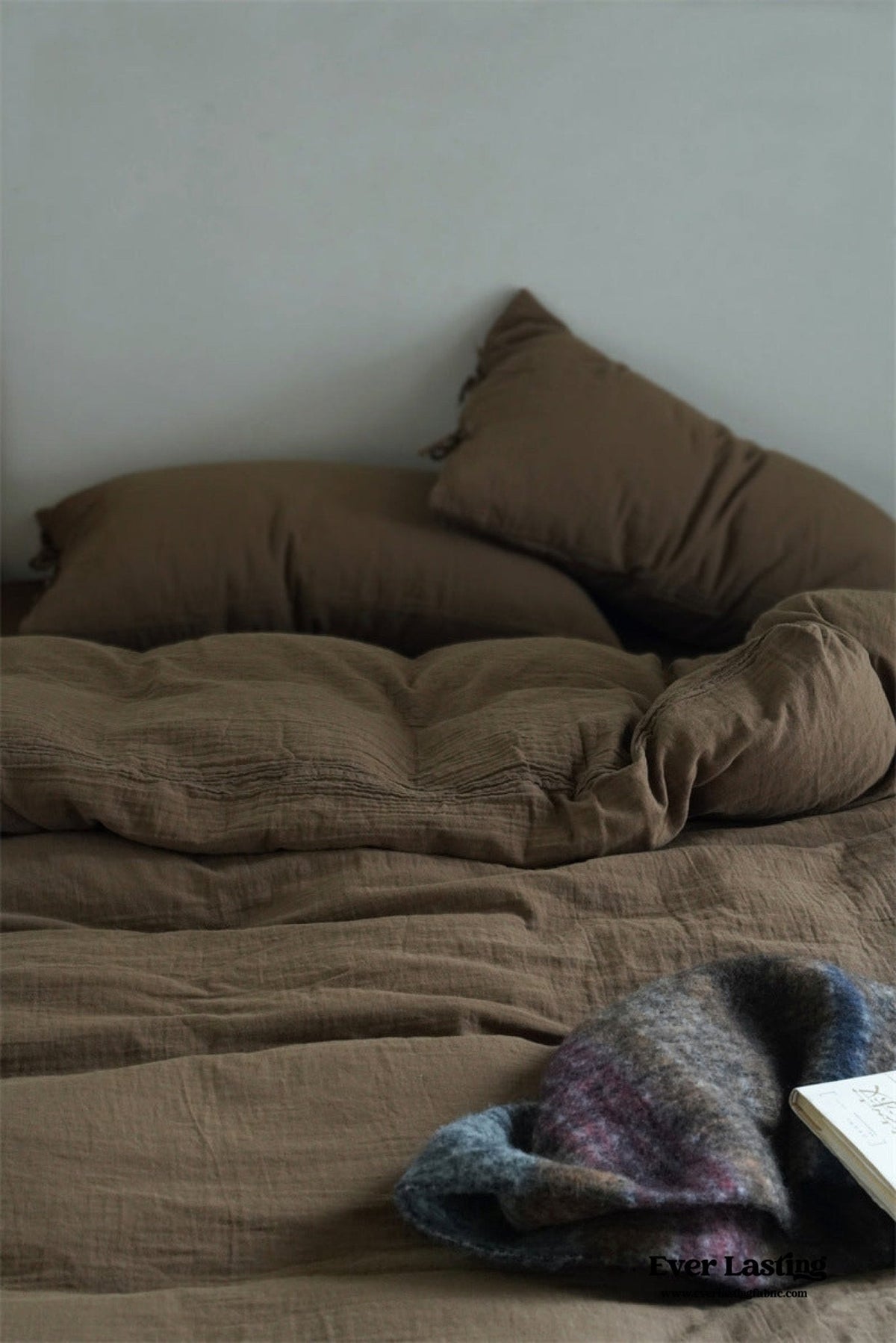 Evelyn Retro Double Gauze Bedding Set / Caramel Brown