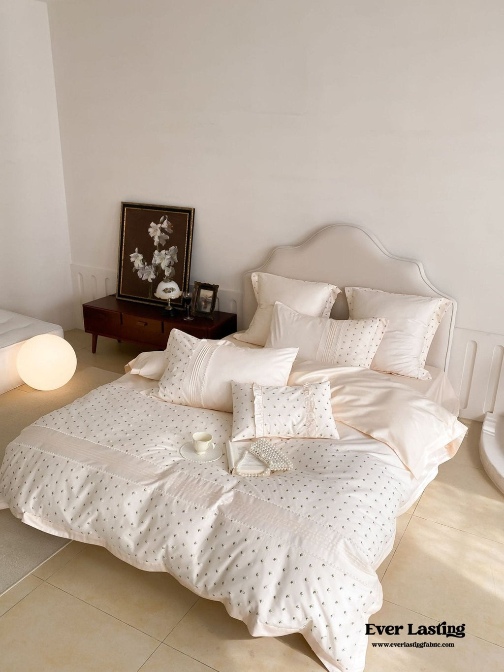Floral Hand Embroidered Bedding Set