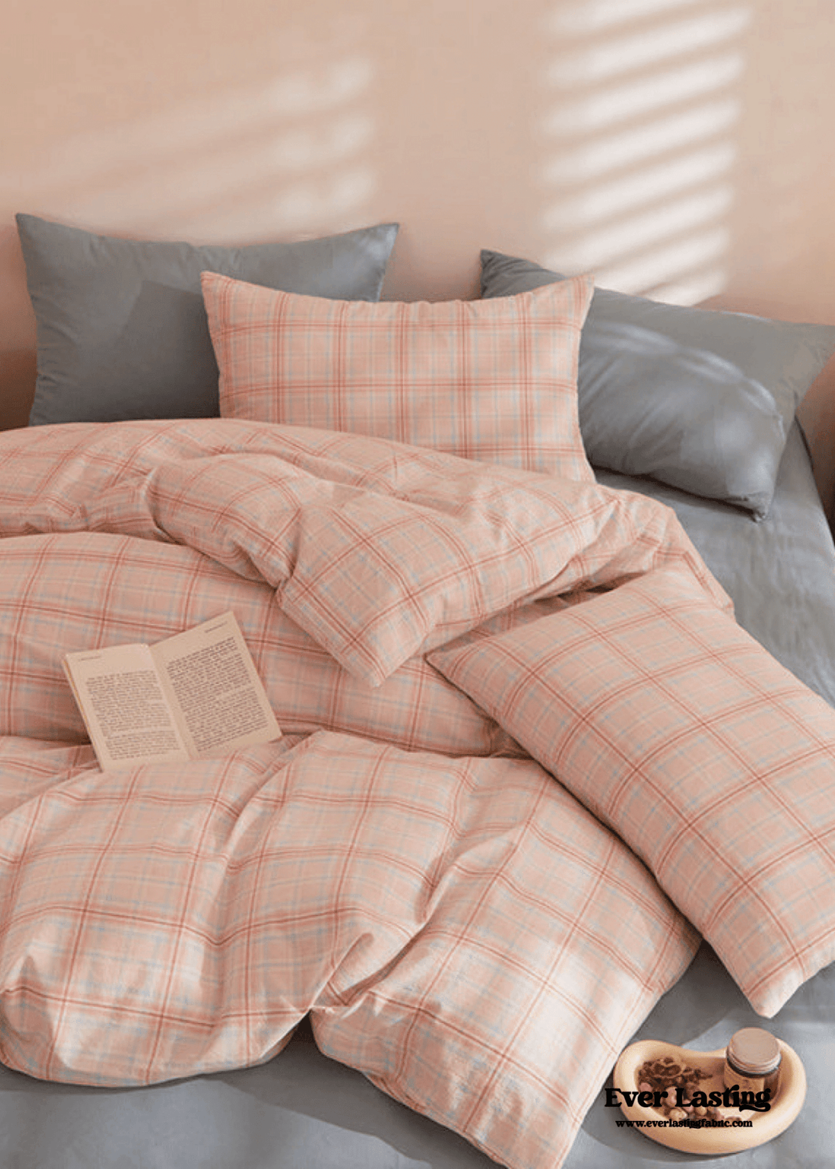 Fresh Plaid Washed Cotton Duvet Cover