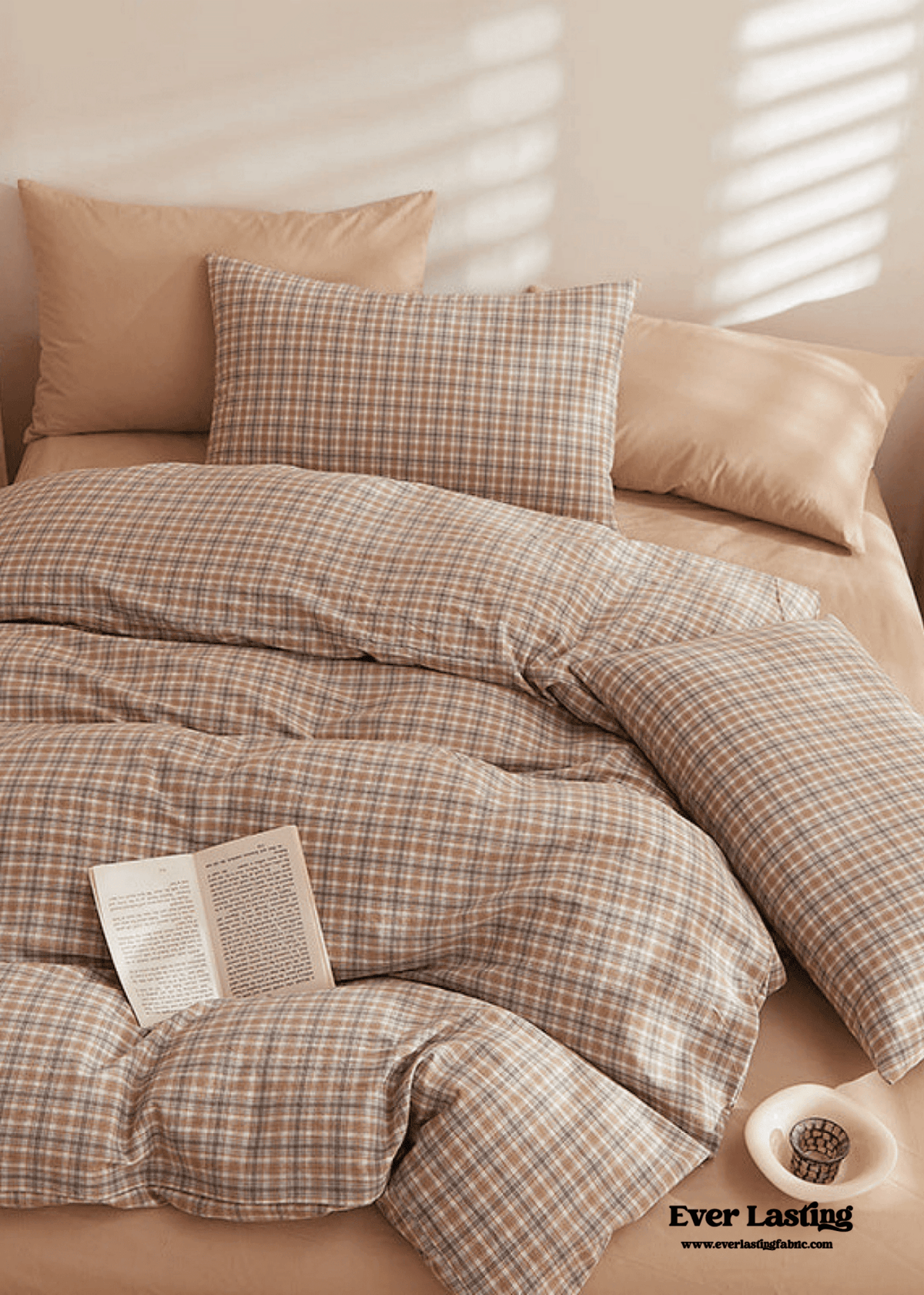 Fresh Plaid Washed Cotton Duvet Cover