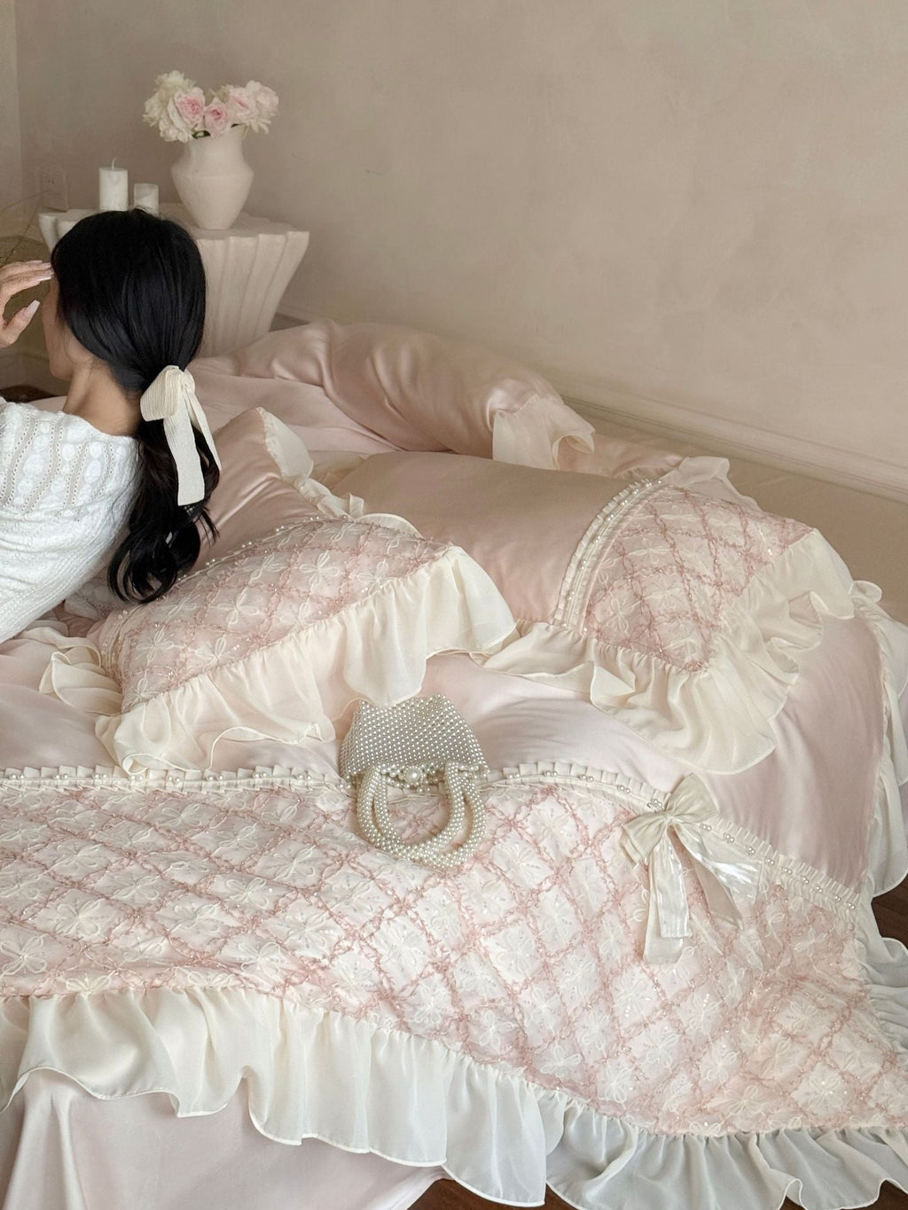 Haute Pearl TENCEL™ Bedding Set / Blush Romance
