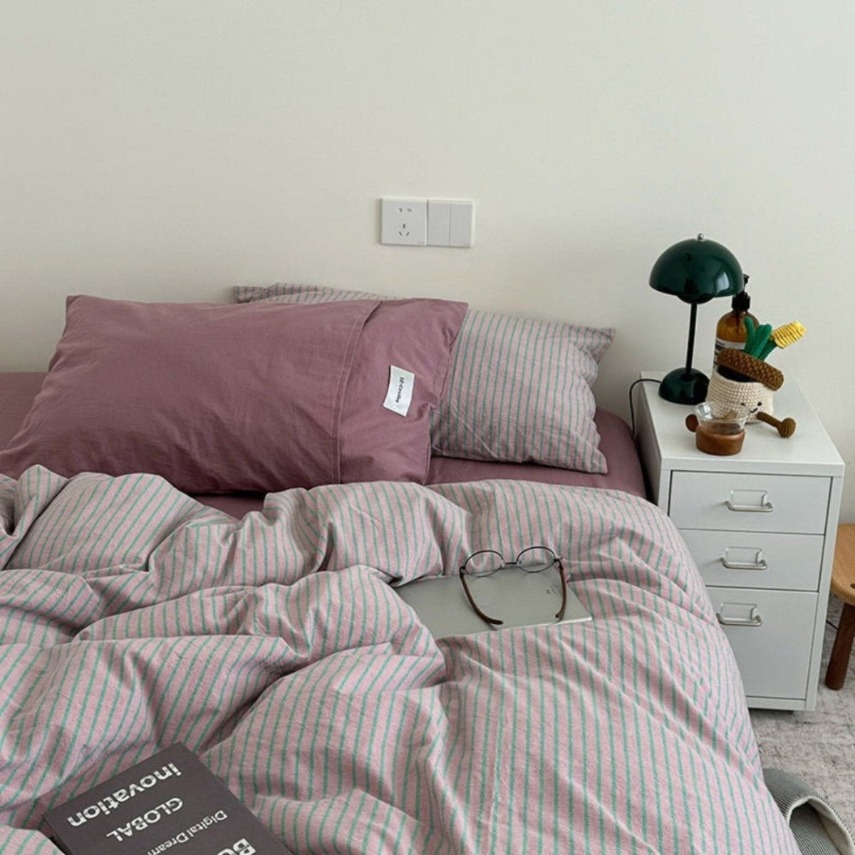 James Striped Bedding Set / Yellow