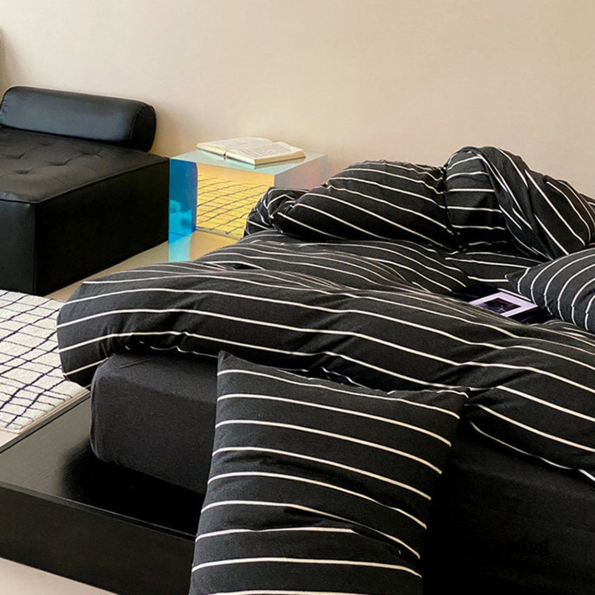 Jersey Knit Stripe Duvet Cover