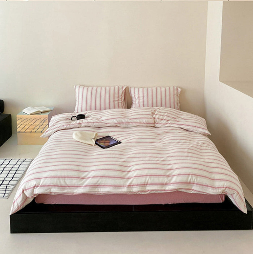 Jersey Knit Stripe Duvet Cover