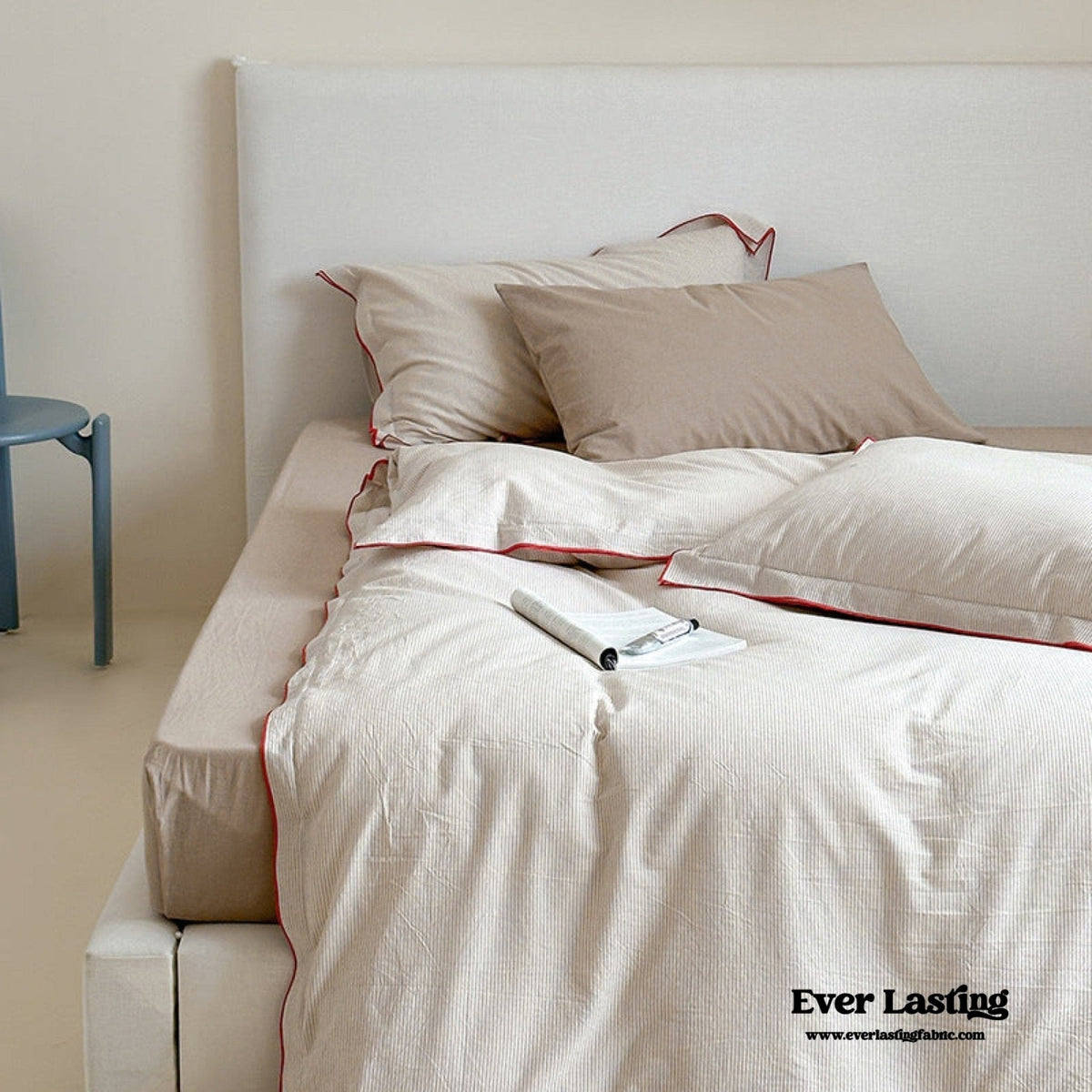 Joce Striped Bedding Set / Blue