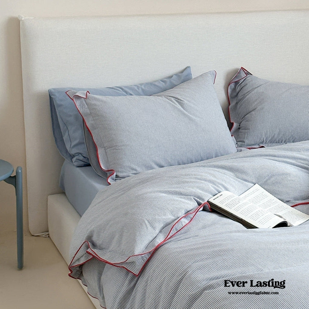 Joce Striped Bedding Set / Blue