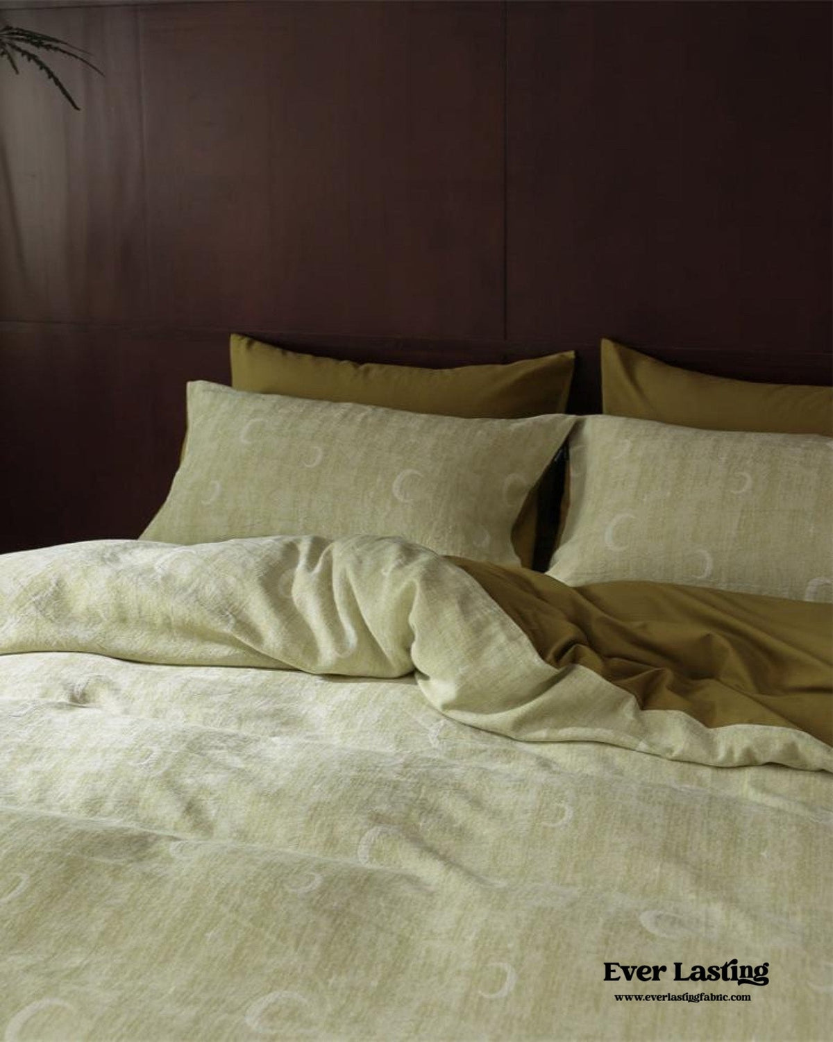 Lucien Silky Vintage Jacquard Bedding Set / Brown