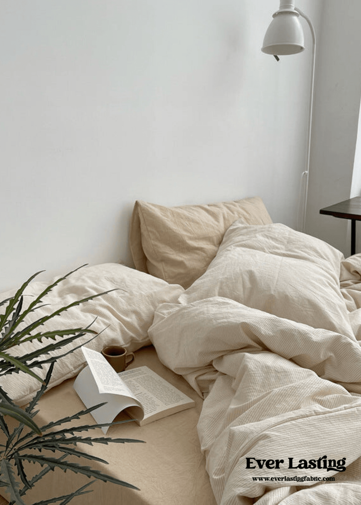 Minimal Mixed Gingham Bedding Set / Gray