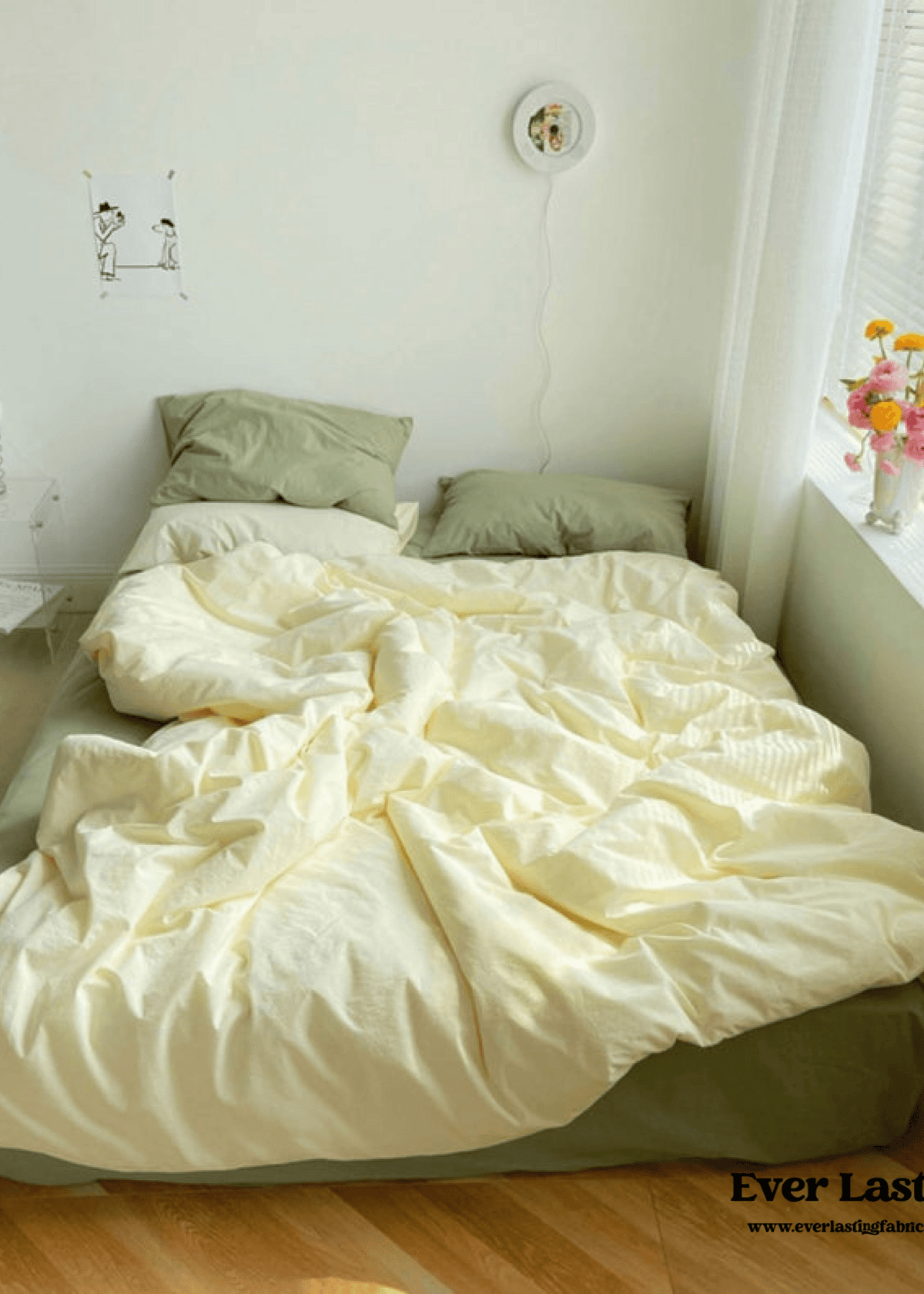 Mixed Color Bedding Set / Green + Yellow