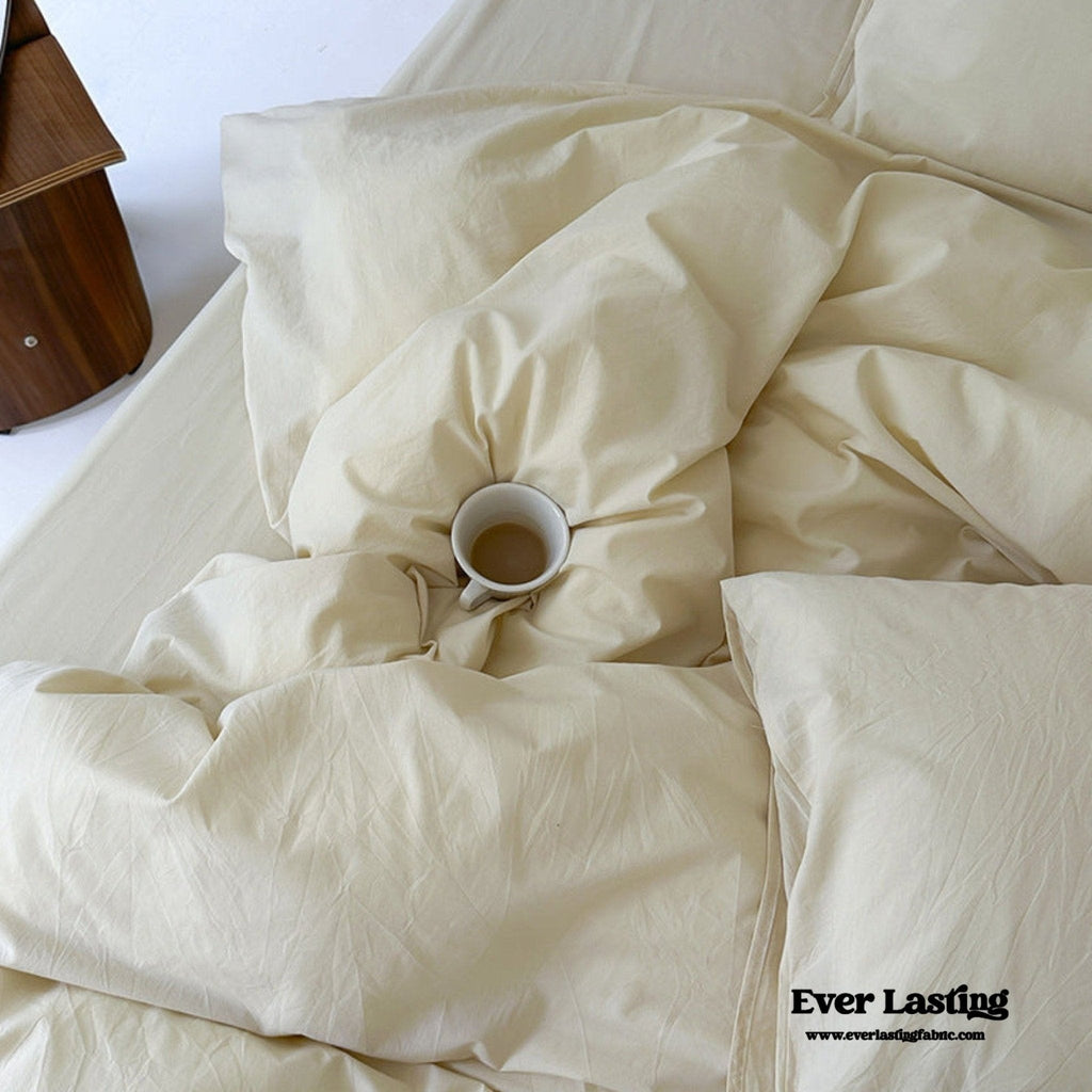 Modern Washed Cotton Bedding Set / Green