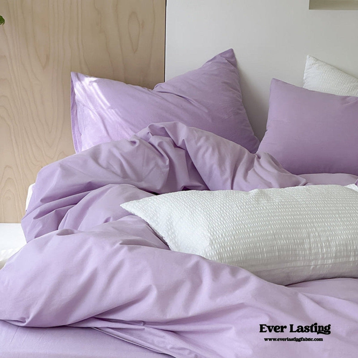 Modern Washed Cotton Bedding Set / Maple Red