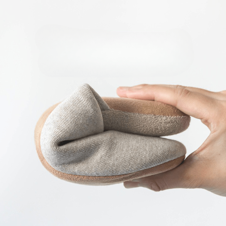 Open Toe Cotton House Slipper / White