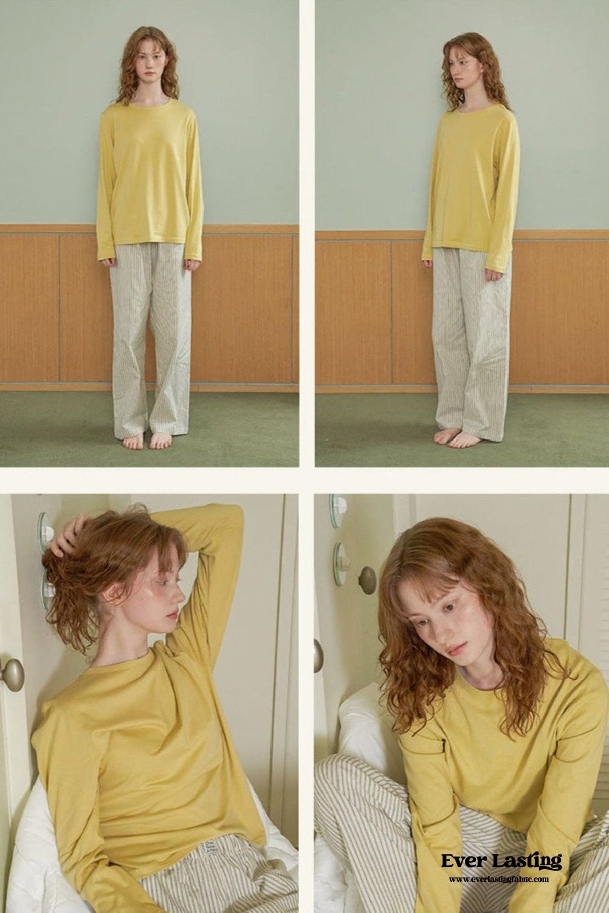 Pastel Striped Pajama Set / Purple
