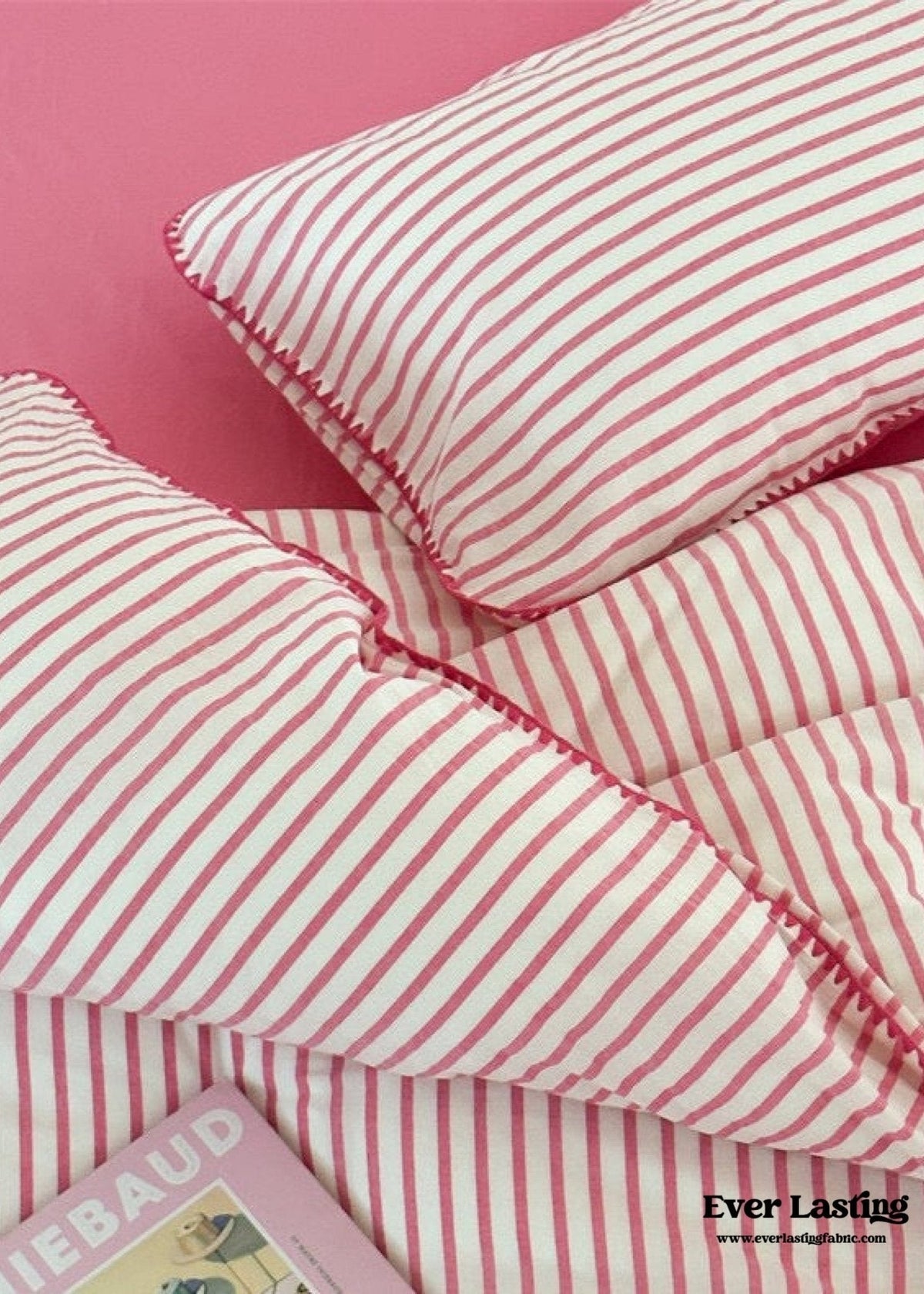 Pepper Candy Stripe Bedding Set / Fuchsia