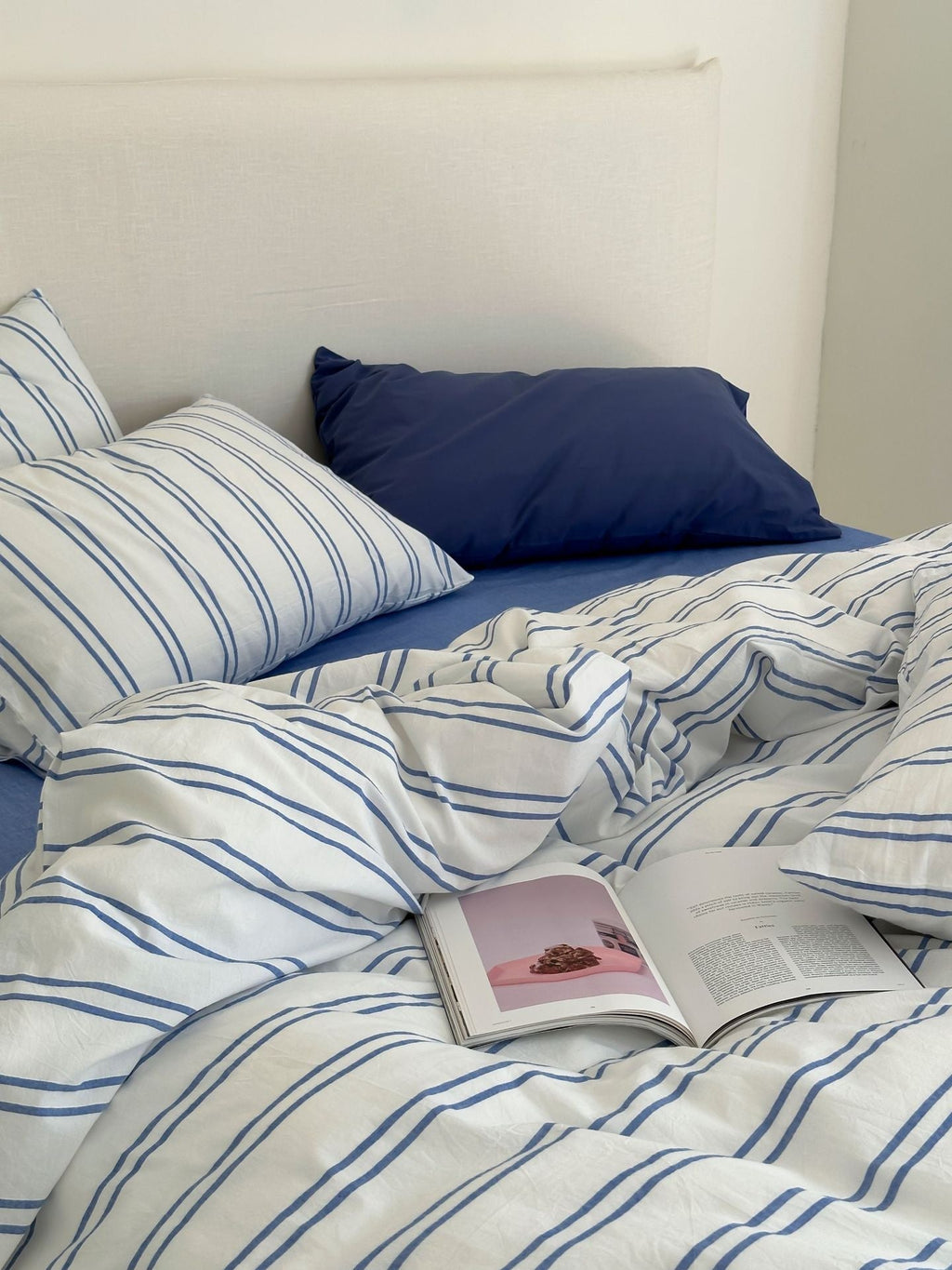 Refreshing Stripe Bedding Set / Forest Green