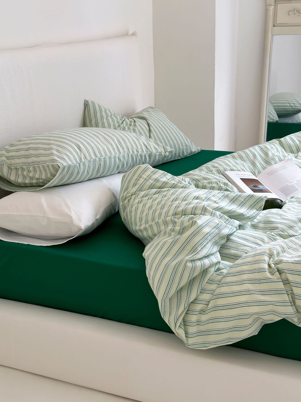 Refreshing Stripe Pillowcases / Mint Green