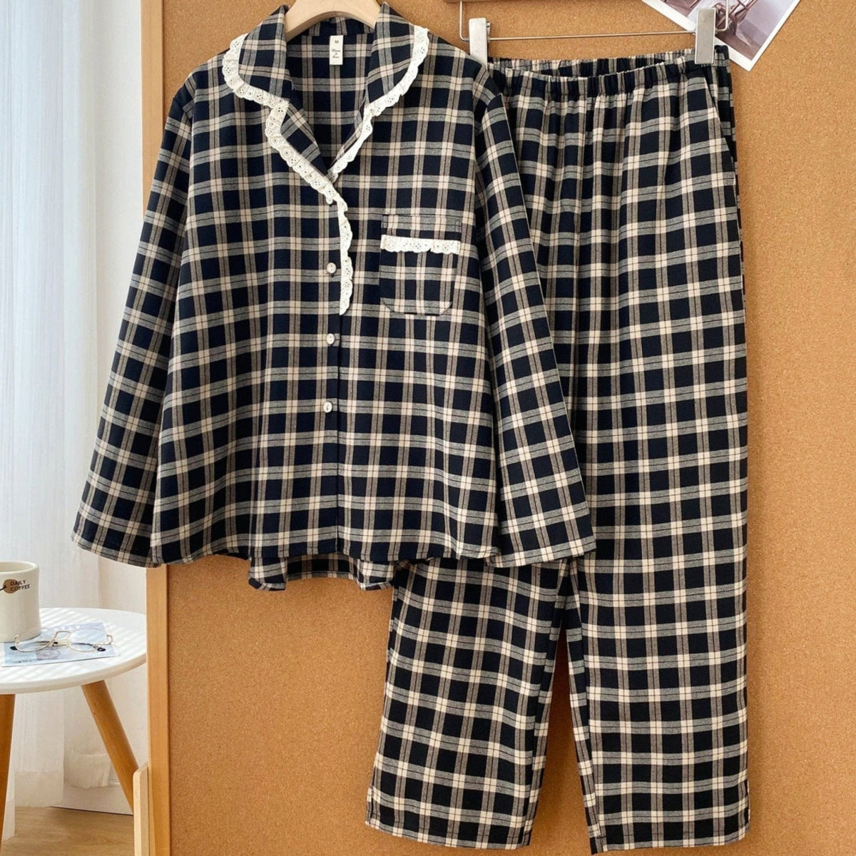 Scarlett Classic Plaid Black Pajama Set