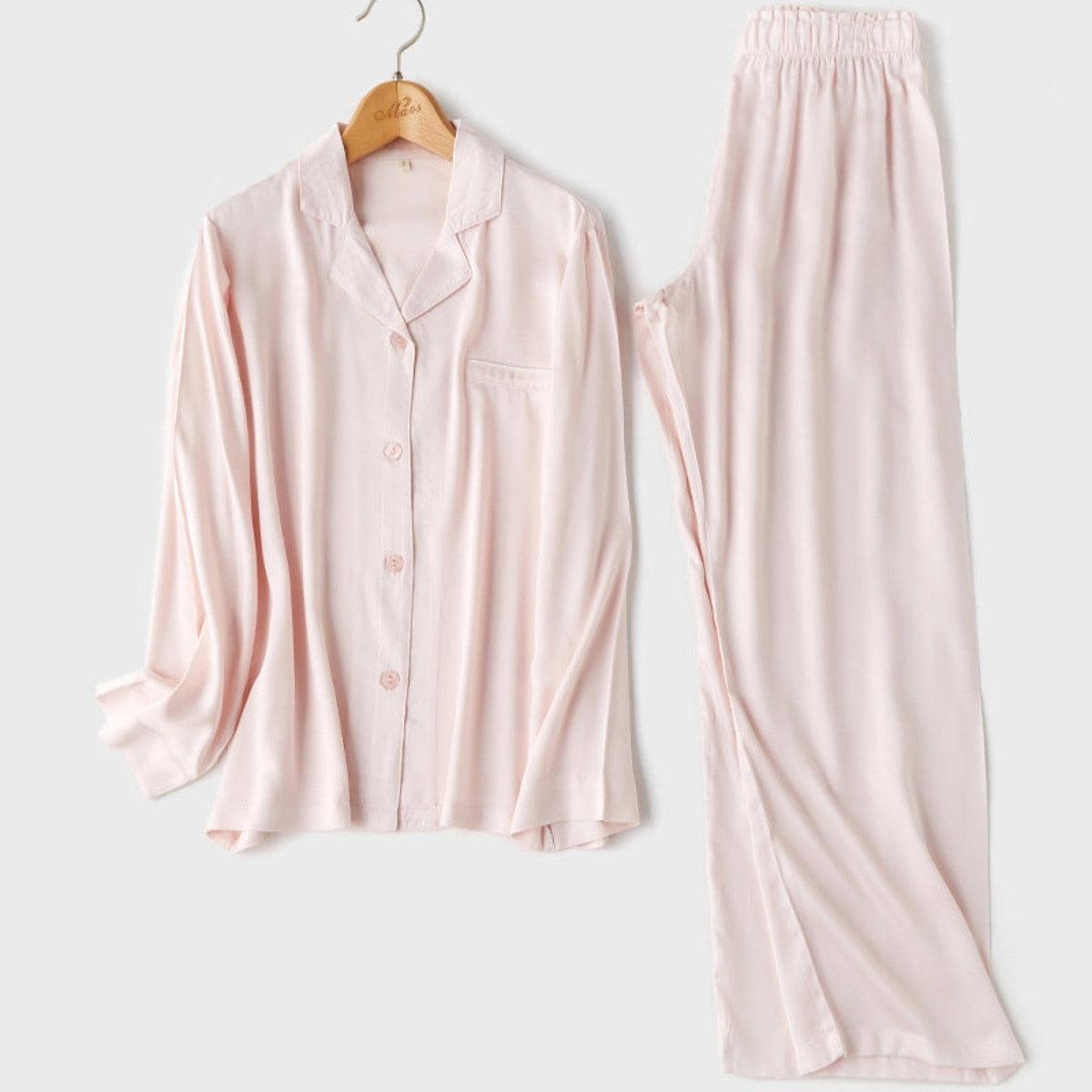Silky Classic Morandi Silky Pajama Set / Blue