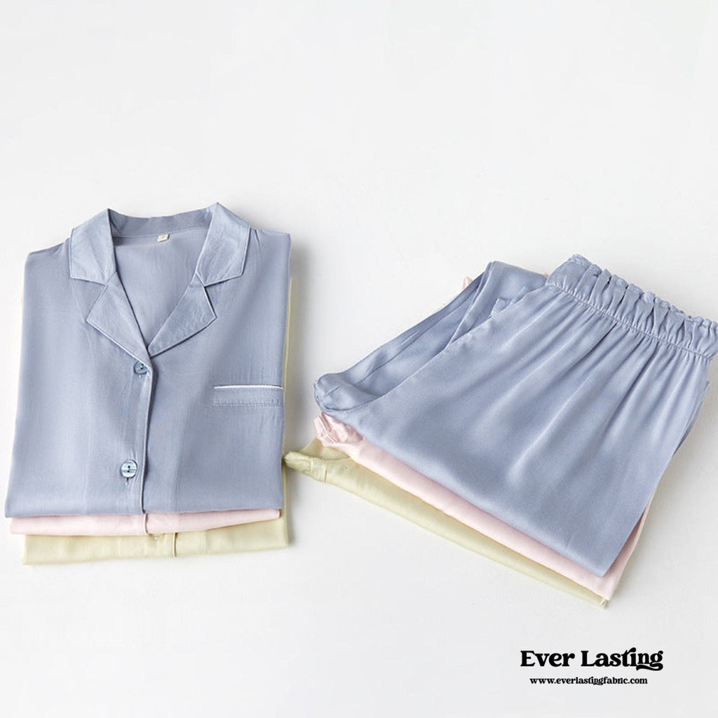 Silky Classic Morandi Silky Pajama Set / Pink