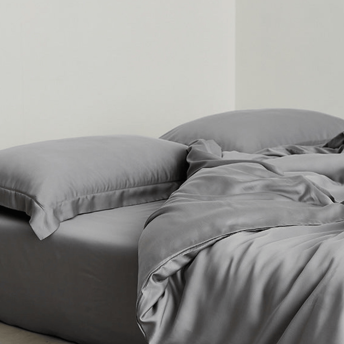 Silky Solid Tencel Bedding Set / Blue