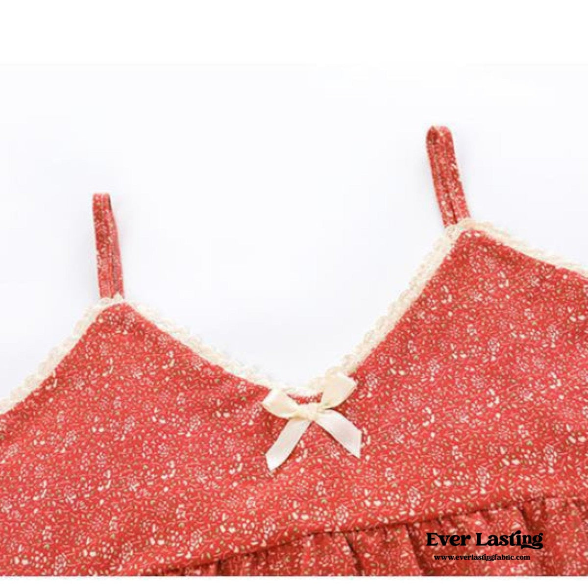 Sophie Pastoral Floral Pajama Set / Red