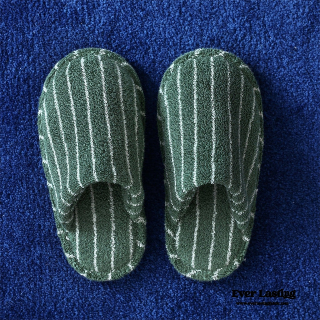 Thin Striped House Slippers