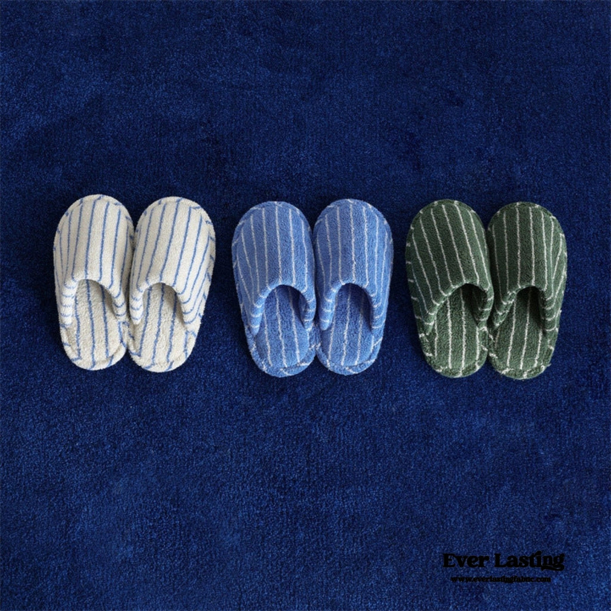 Thin Striped House Slippers