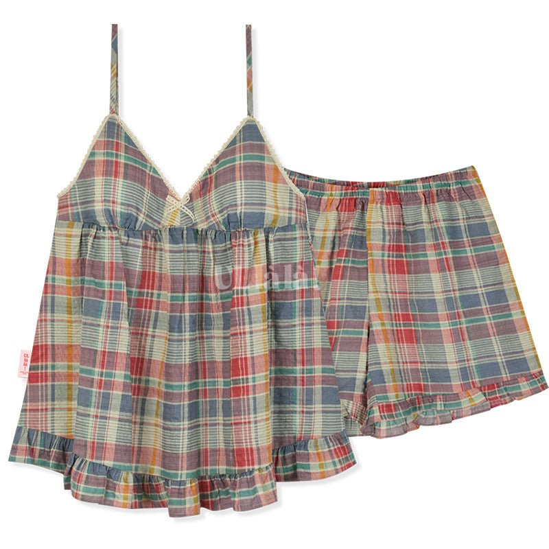 Vintage Inspired Plaid Pajama Dress
